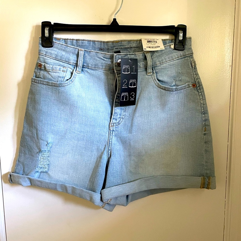 Brand new INC high rise convertible shorts!